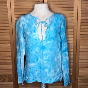 Juicy Couture Blue Tie Dye peasent s linen